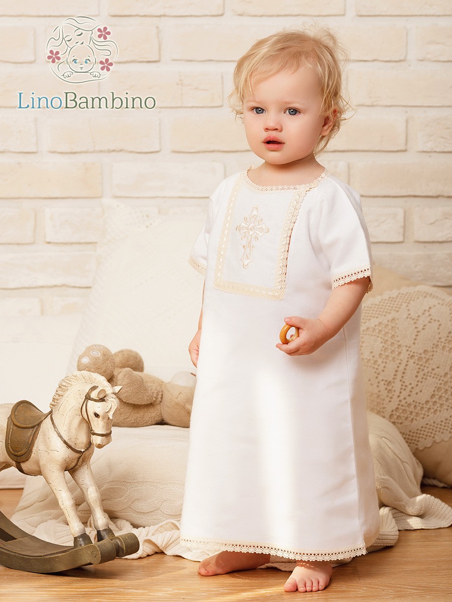 Теплая рубашка "Никита" для Крещения мальчика фото 2