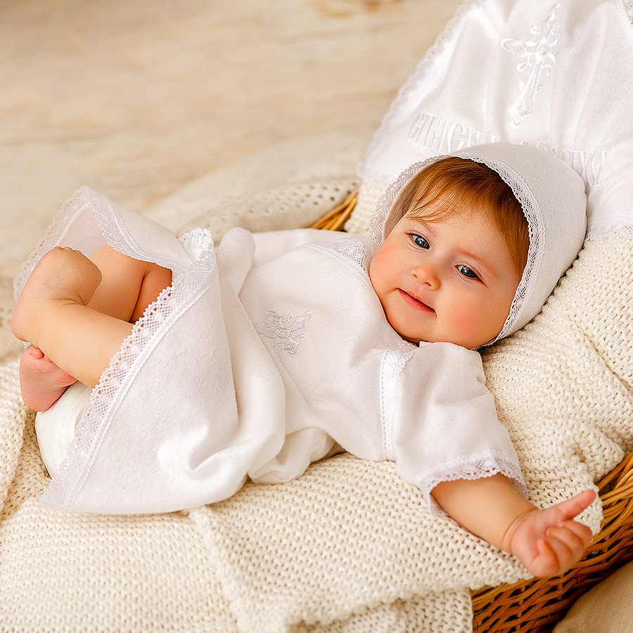 Крестильная рубашка "Кружевное перышко" фото 3