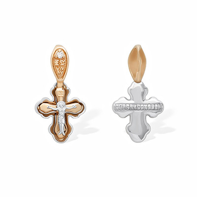 Золотой крестик 922753АКВ - миниатюра фотографии товара в каталоге ЛиноБамбино