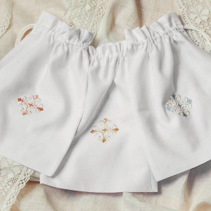 Мешочек для крестильных принадлежностей "Кудрявый крест" - миниатюра фотографии товара в каталоге ЛиноБамбино