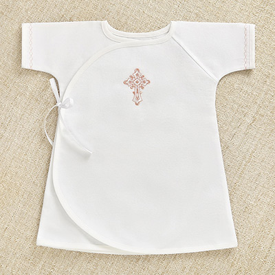 Крестильная распашонка "Розовое перышко" - миниатюра фотографии товара в каталоге ЛиноБамбино