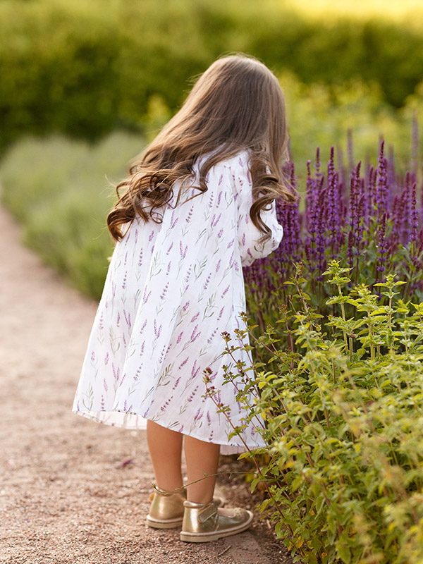 Платье Веточки лаванда муслин фото 2