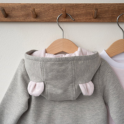 Фото товара "Комбинезон Морозик серо-розовый" при наведении