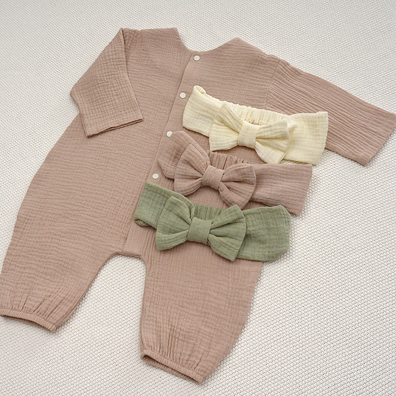 Комбинезон Облачко бежевый из муслина фото 5