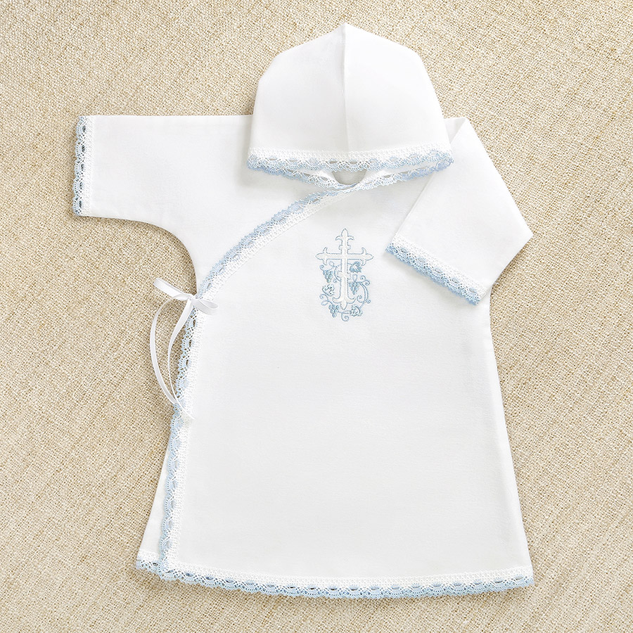 Крестильный набор "Голубой лучик" с полотенцем фото 6