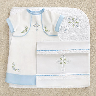 Махровое крестильное полотенце с уголком "Крест с листочками" фото 6