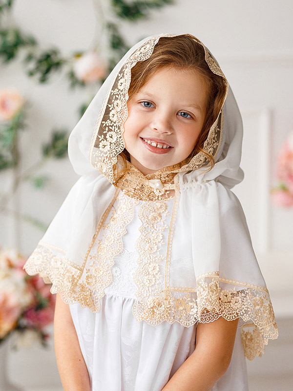 Накидка для девочки в церковь "Светлана" фото 2