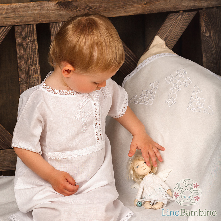 Крестильный комплект "Егор" для мальчика с пеленкой фото 4