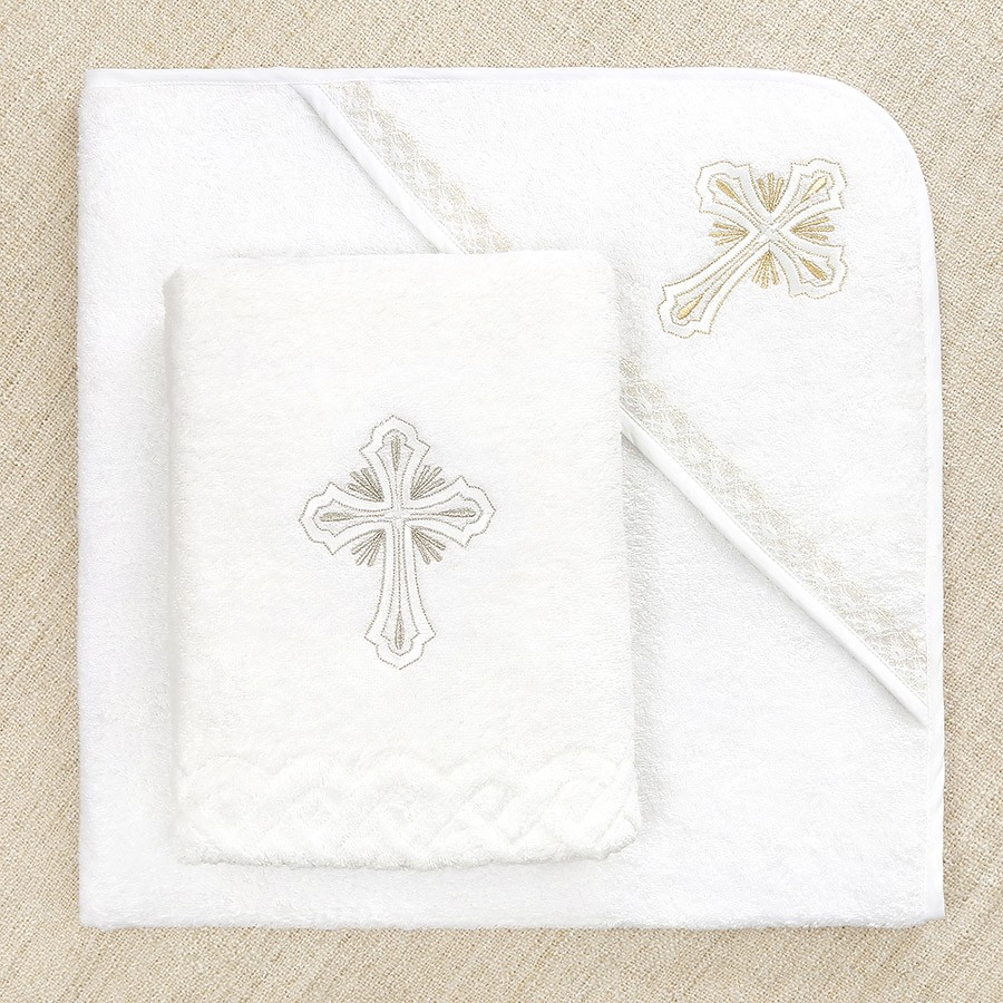 Фото товара "Крестильный набор для девочки "Берегиня" с полотенцем" при наведении