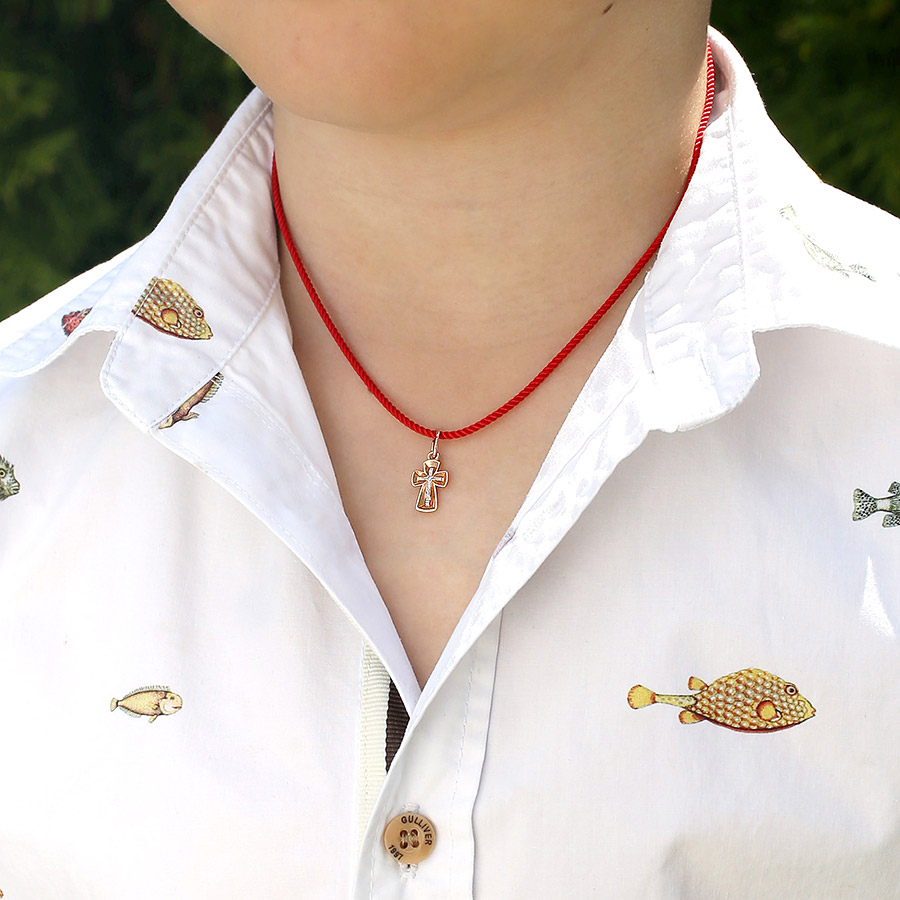 Золотой крестик 14599АКВ фото 2