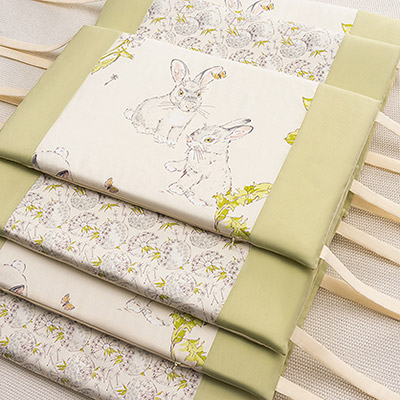 Бортики Кролики и одуванчики сатин - миниатюра фотографии товара в каталоге ЛиноБамбино