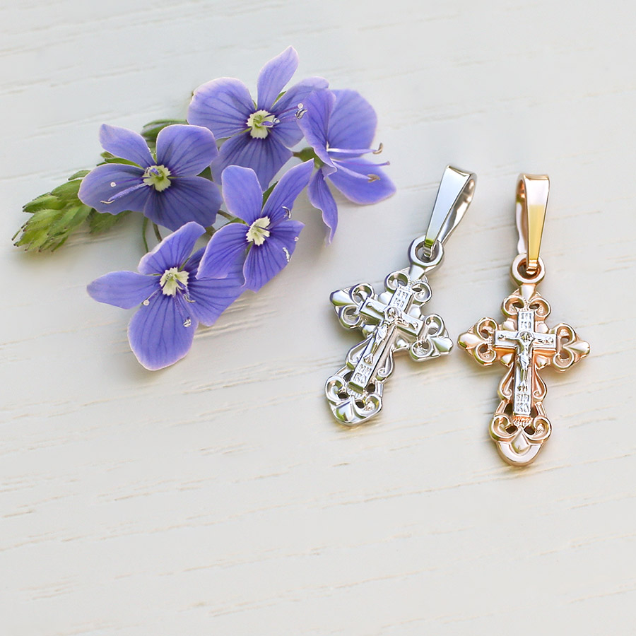 Золотой крестик 11173АКВ фото 2