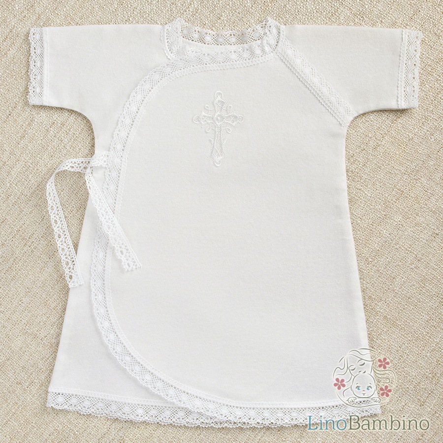 Крестильная рубашка "Кружевное перышко" фото 5