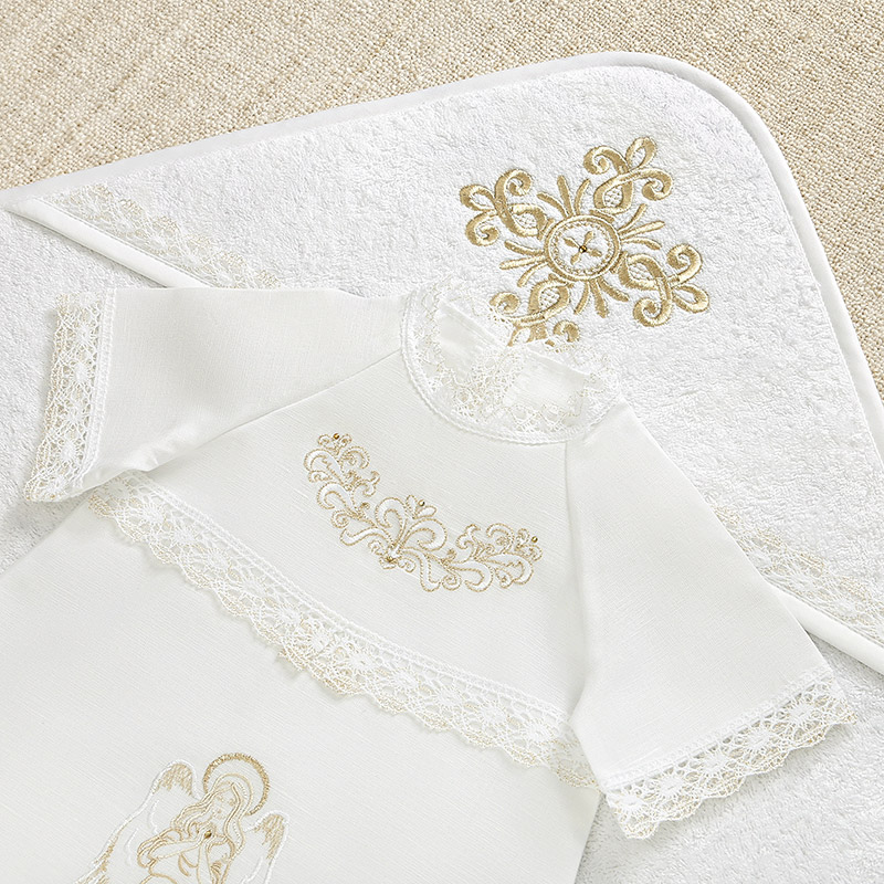 Махровый крестильный уголок "София" фото 2