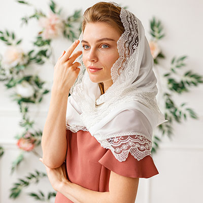 Фото товара "Шелковый снуд "Тамара"" из магазина ЛиноБамбино