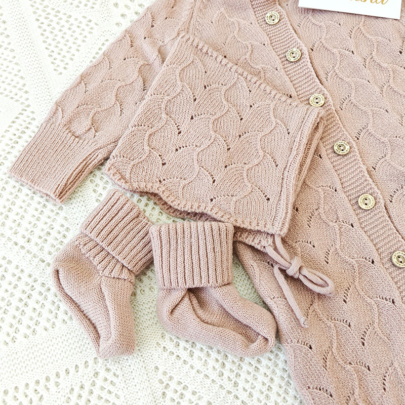 Комплект  "Нила" на выписку, пудра фото 4