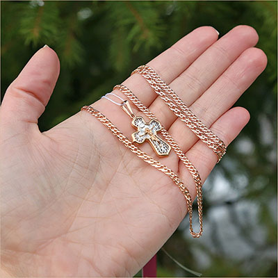 Золотая цепочка "Ромб" 0,6 полновесная