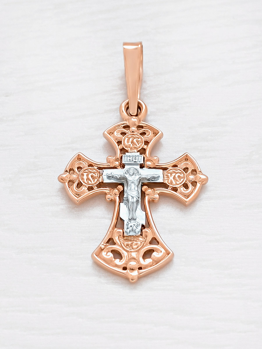 Золотой крестик 11434АКВ фото 3