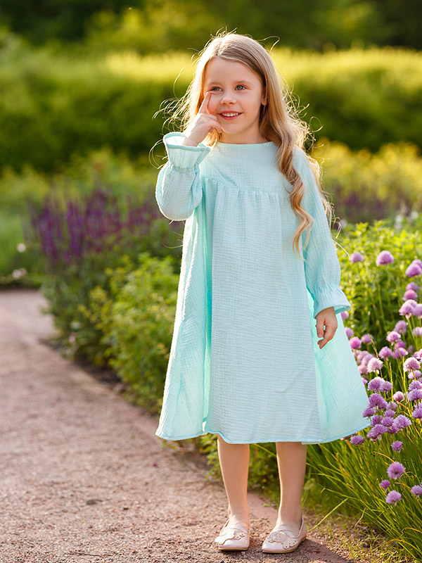 Платье Дымка мятно-бирюзовая муслин фото 1