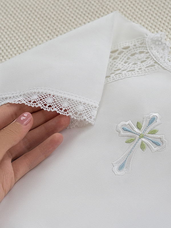 Крестильный комплект "Алексей" для мальчика с пеленкой фото 6