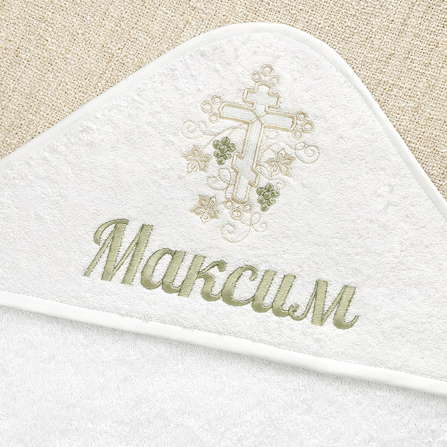 Полотенце для крещения с уголком "Обвитый крест" фото 5