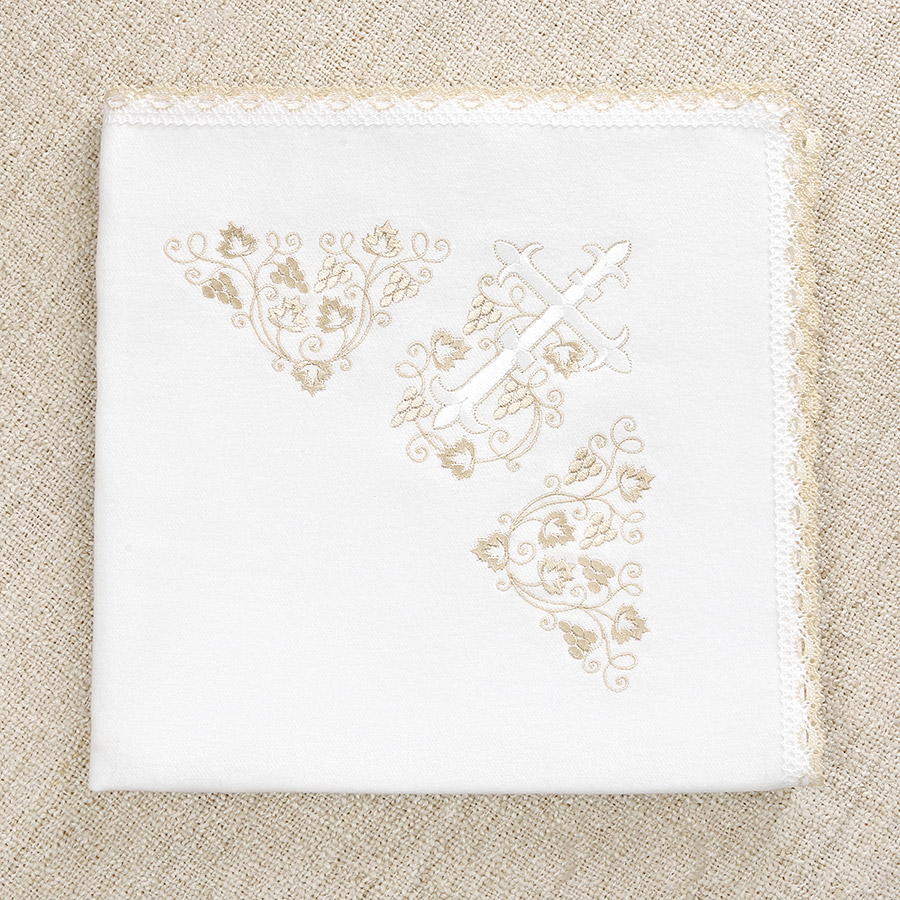 Тёплая крестильная пеленка с вышивкой "Лучик" фото 7