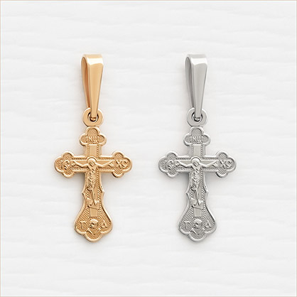 Золотой крестик 10201АКВ фото 4