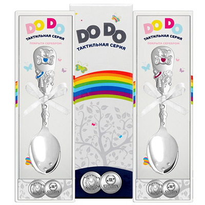 Посеребренная ложка "Мишка" чайная