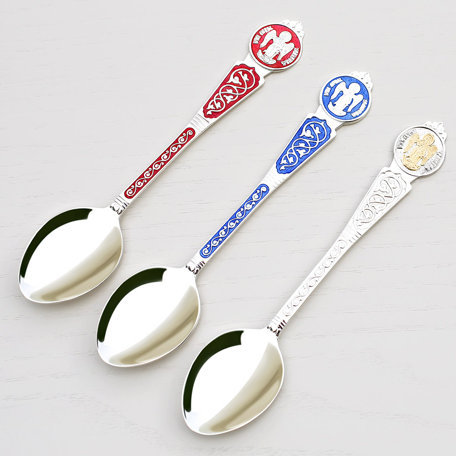 Фото товара "Подарочный набор "Икона и ложка для крестника"" из магазина ЛиноБамбино