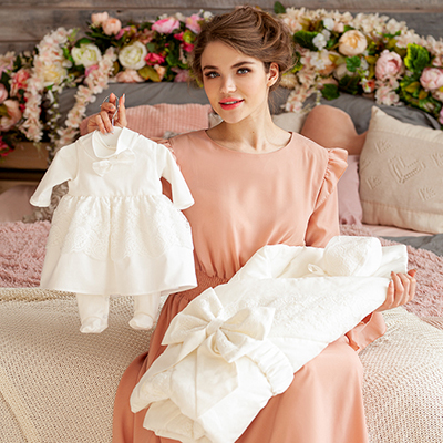 Комплект на выписку "Мерлетто" пломбир для девочки - миниатюра фотографии товара в каталоге ЛиноБамбино