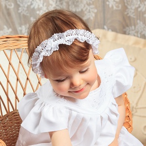 Повязка кружевная с бусинами - миниатюра фотографии товара в каталоге ЛиноБамбино