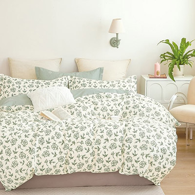 "Роза на молочном" 1,5 спальный комплект постельного белья - миниатюра фотографии товара в каталоге ЛиноБамбино