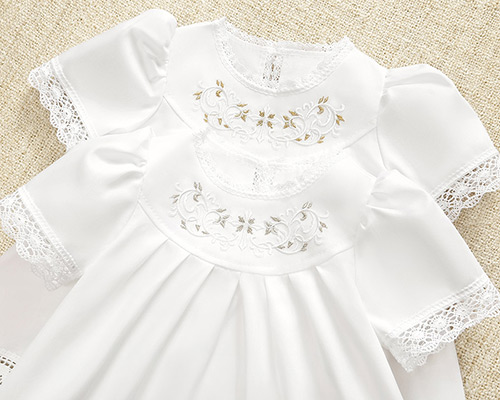 Фото товара "Крестильное платье "Ксения" для девочки" из магазина ЛиноБамбино