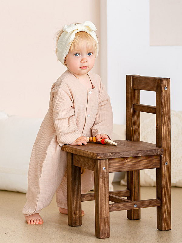 Комбинезон Облачко бежевый из муслина фото 1