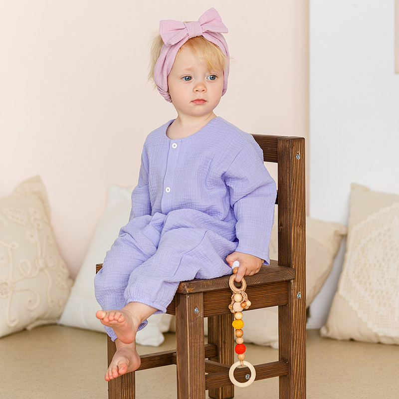 Комбинезон Облачко сирень из муслина фото 1