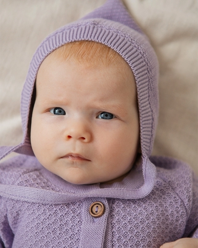 Вязаная шапочка ELF лиловый фото 3