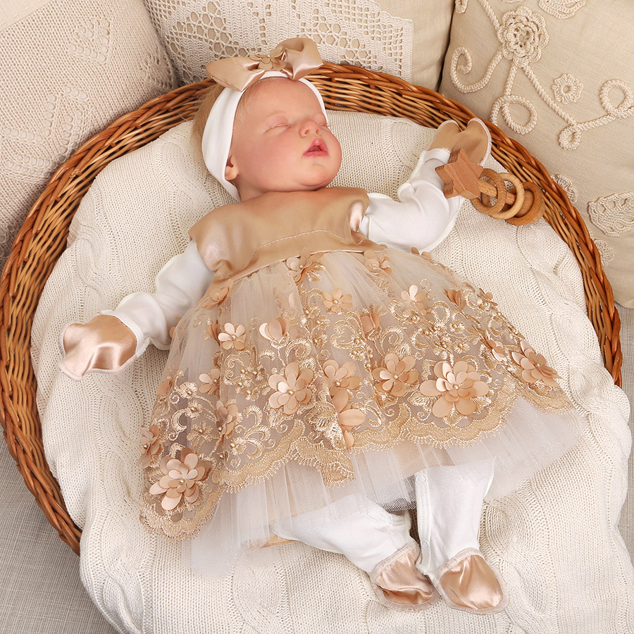 Костюмчик с платьем "Великолепная роскошь" какао фото 8