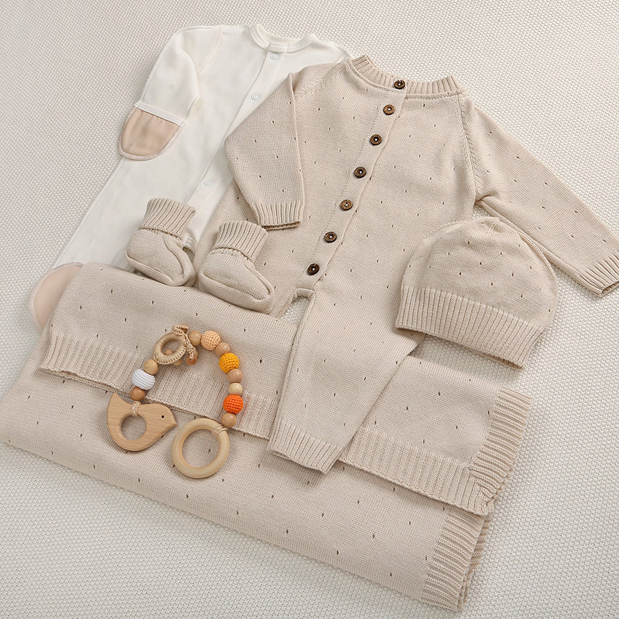 Набор комбинезон с пледом "Капелька" бежевый фото 6