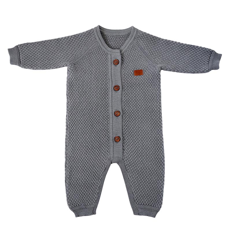 Вязаный текстурный комбинезон Серый фото 3