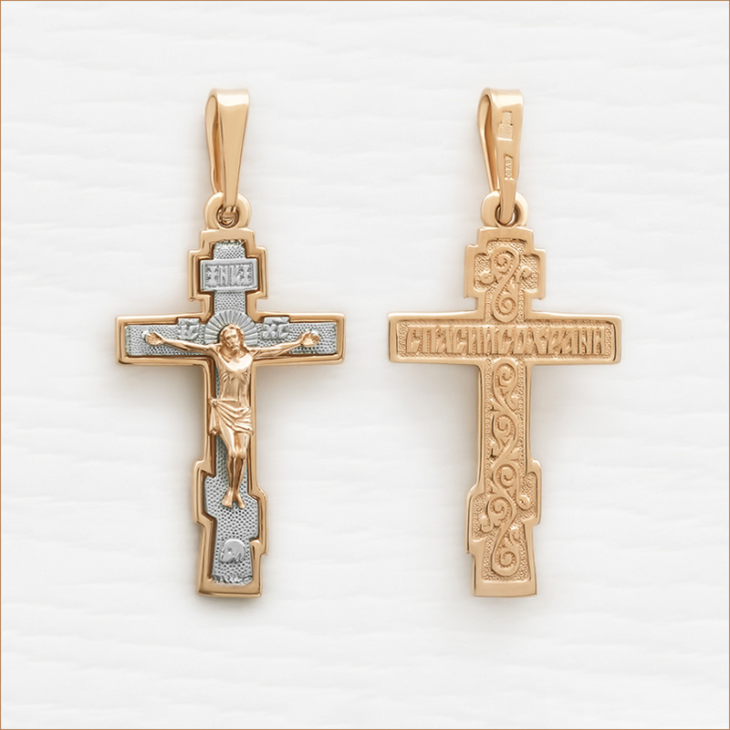 Золотой крестик 11940АКВ фото 4