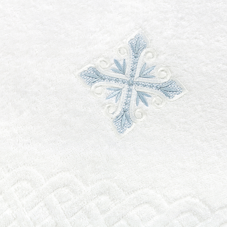 Махровое полотенце для крещения "Лучистый крестик" фото 3