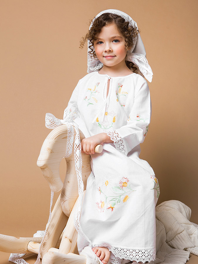 Крестильная сорочка "Василиса" для девочки фото 3