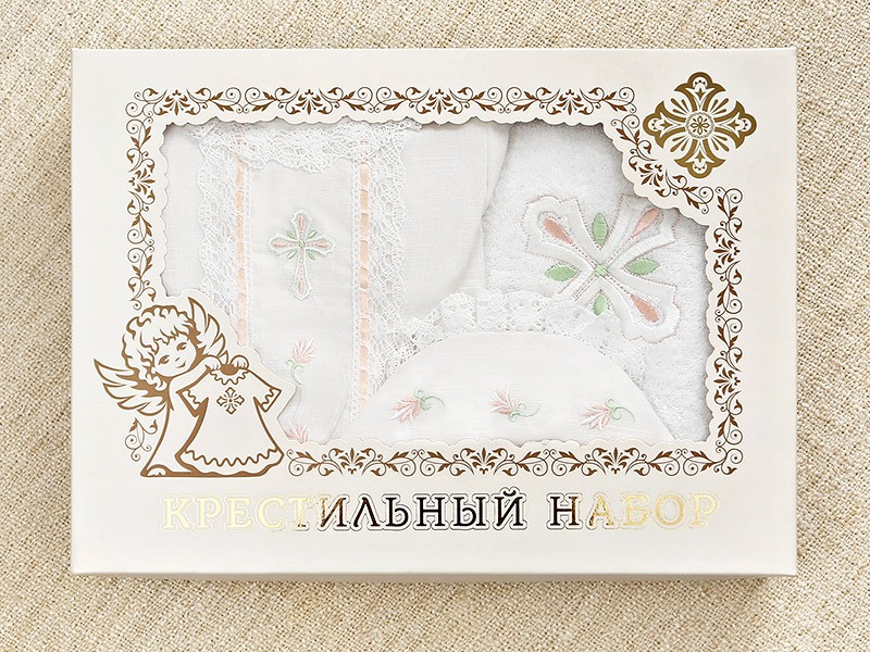 Крестильный набор для девочки "Серафима" с полотенцем фото 10