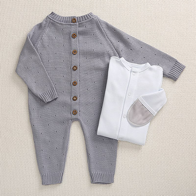 Комбинезон "Капелька" серый