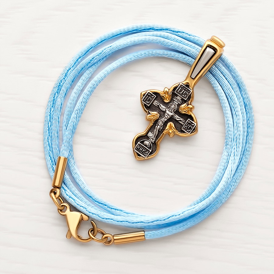 Гайтан шелковый голубой фото 3