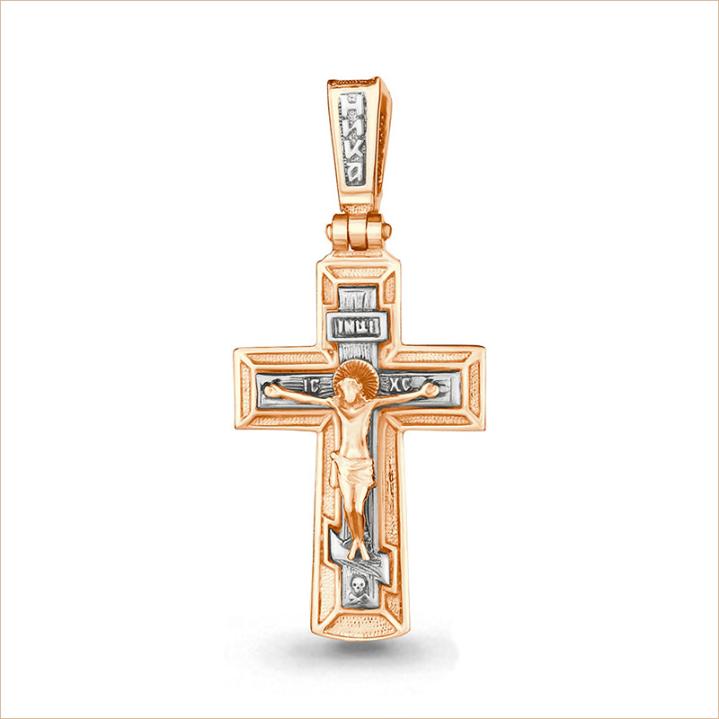 Золотой крестик 11421АКВ, взрослый фото 1