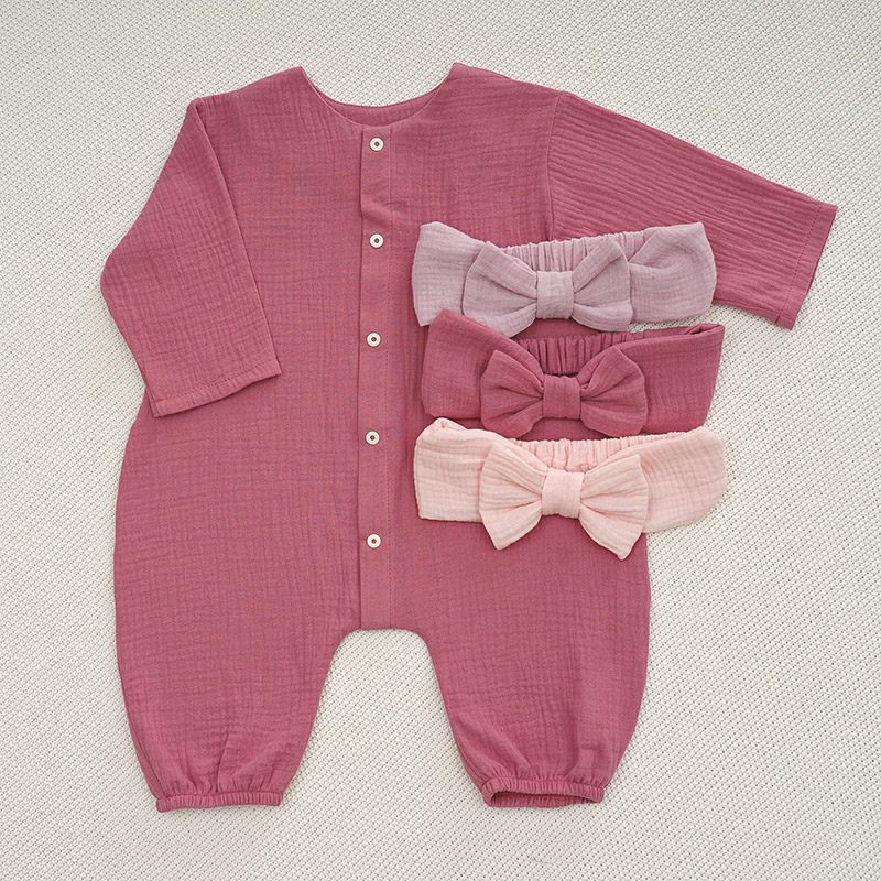 Комбинезон Облачко ягодный из муслина фото 7