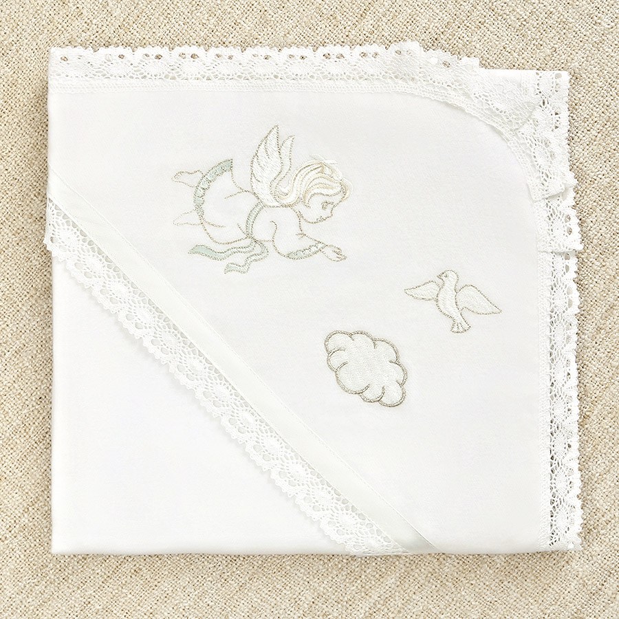 Детский крестильный комплект "Ангел" с пеленкой фото 6