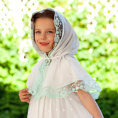 Платок-капюшон для девочки "Тиффани" - фото из магазина ЛиноБамбино