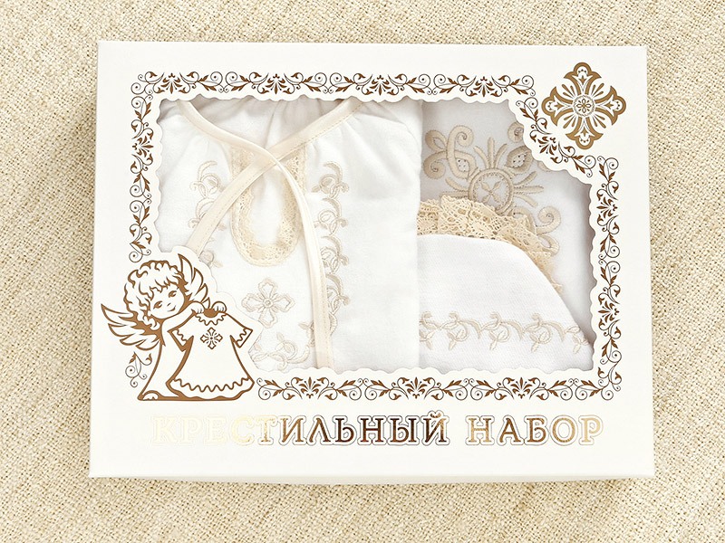 Крестильный комплект "Ульяна" для девочки с пеленкой фото 7